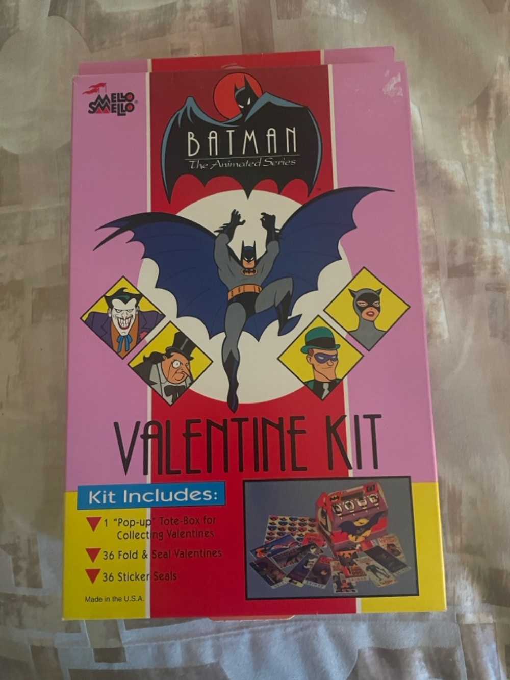 Vintage 1992 Batman: The Animated Series Valentine Kit by Mello Smello